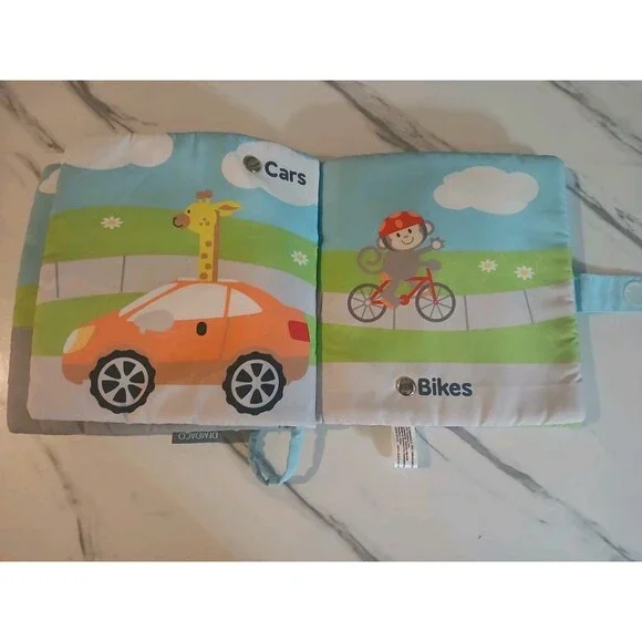 Demdaco Friends At The Park Soft Fabric Plush Book  w/ Sounds Interactive - Picture 4 of 7